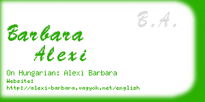 barbara alexi business card